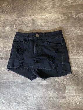 SO Black Distressed Denim Cutoff Shorts